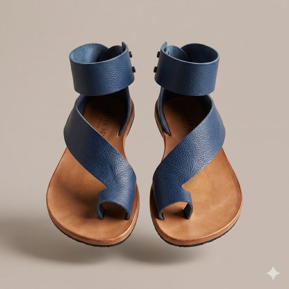 Cliff Dweller Womens 7 Boho Artsy Minimalist Sustainable Wrap Toe Loop Sandals